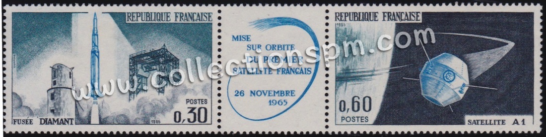 France 1966 tom Polynésie 18A neuf luxe ** 1er satellite français 